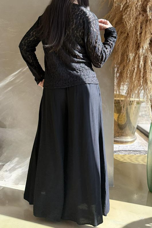 Marlowe Stretch Lace Top Black